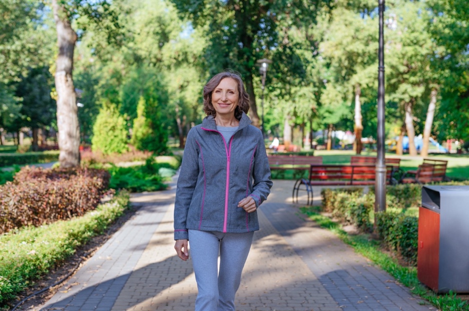 A person walking on a path